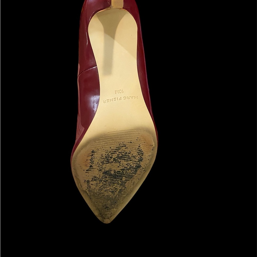 Marc Fisher Deep Red Strappy Heels - Picture 5 of 5